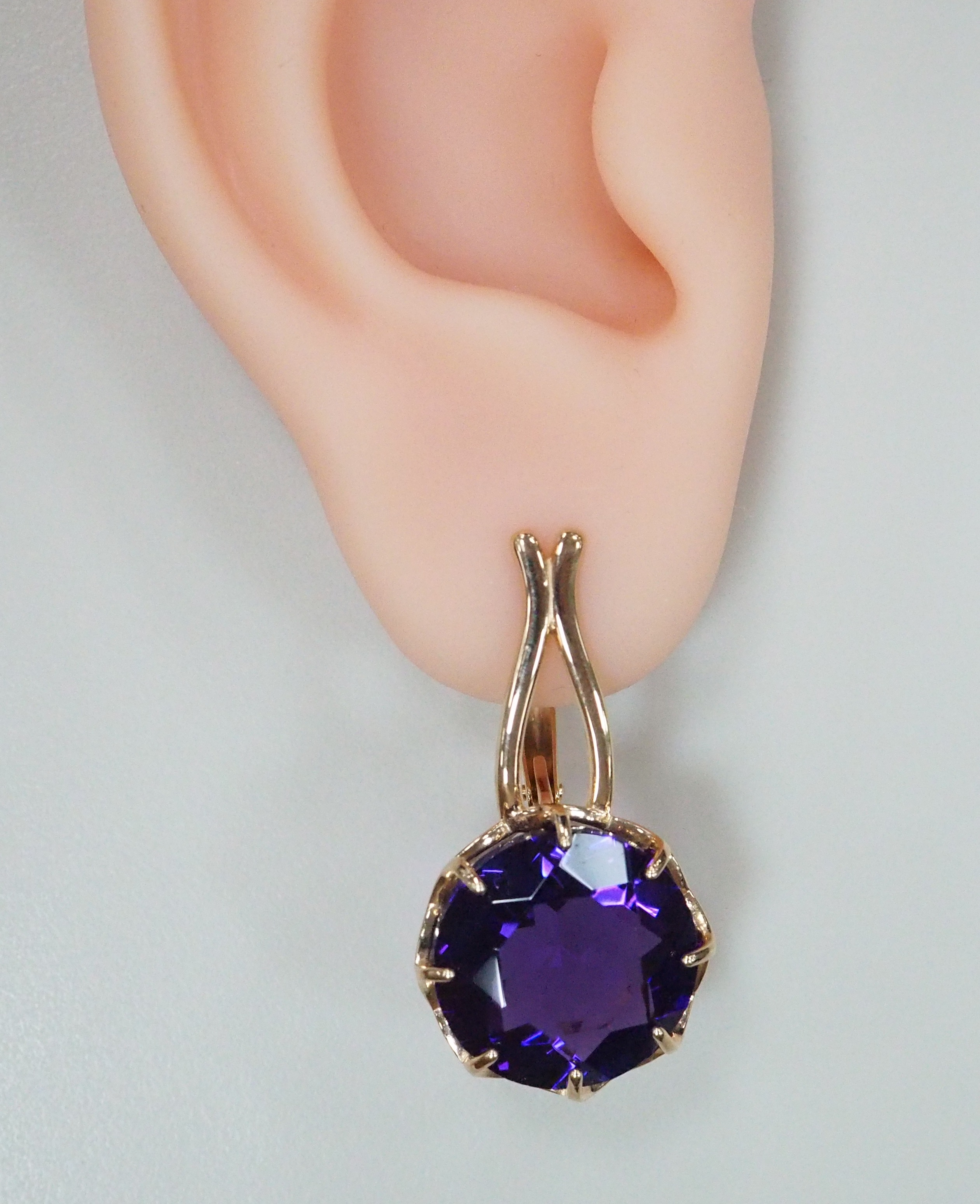 Серебряные серьги с аметистами